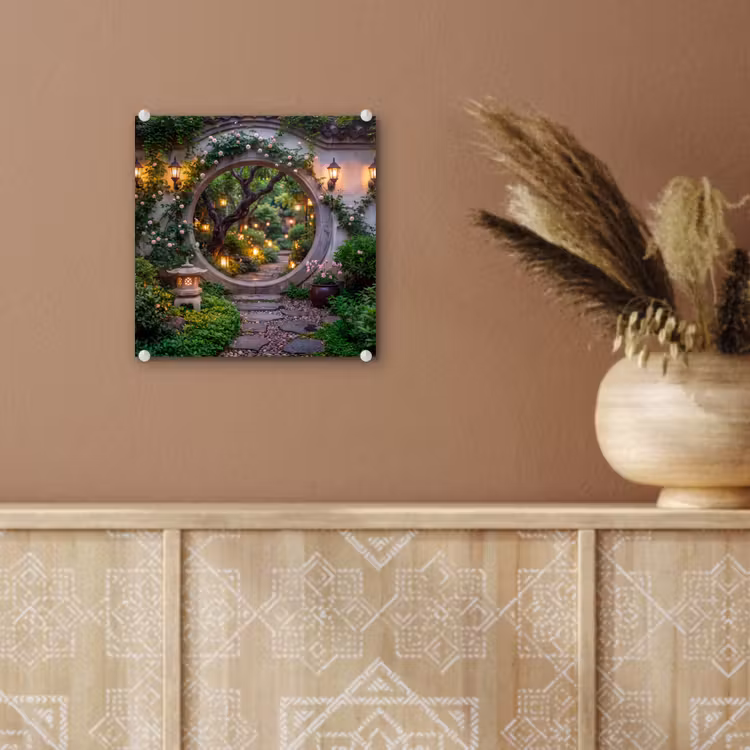 Glas schilderij - Poort - Tuin - Verlichting — 6