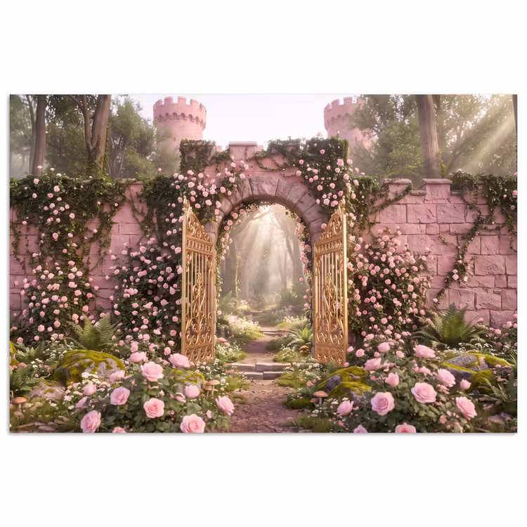 Poster - Poort - Bloemen - Sprookje — 1