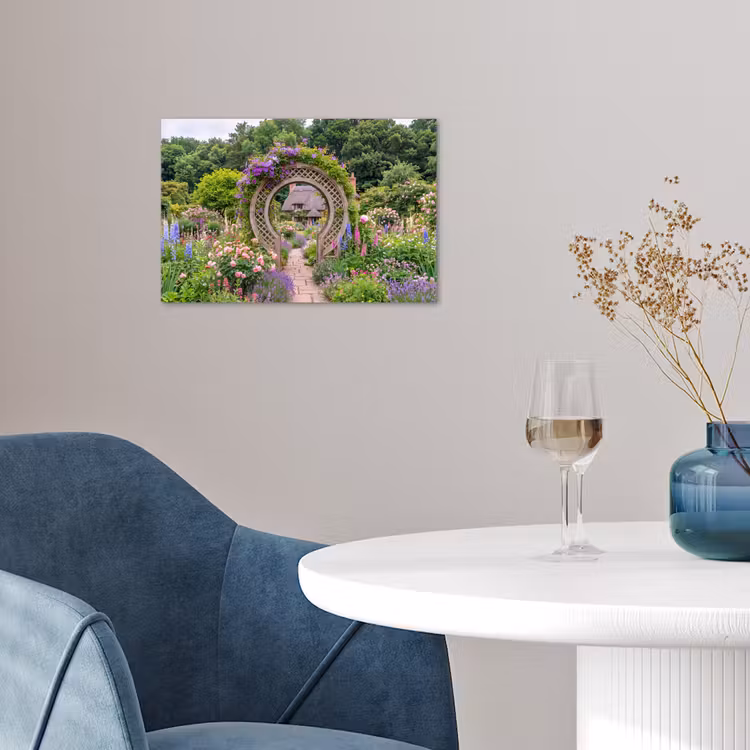 Poster - Tuin - Boog - Bloemen — 4