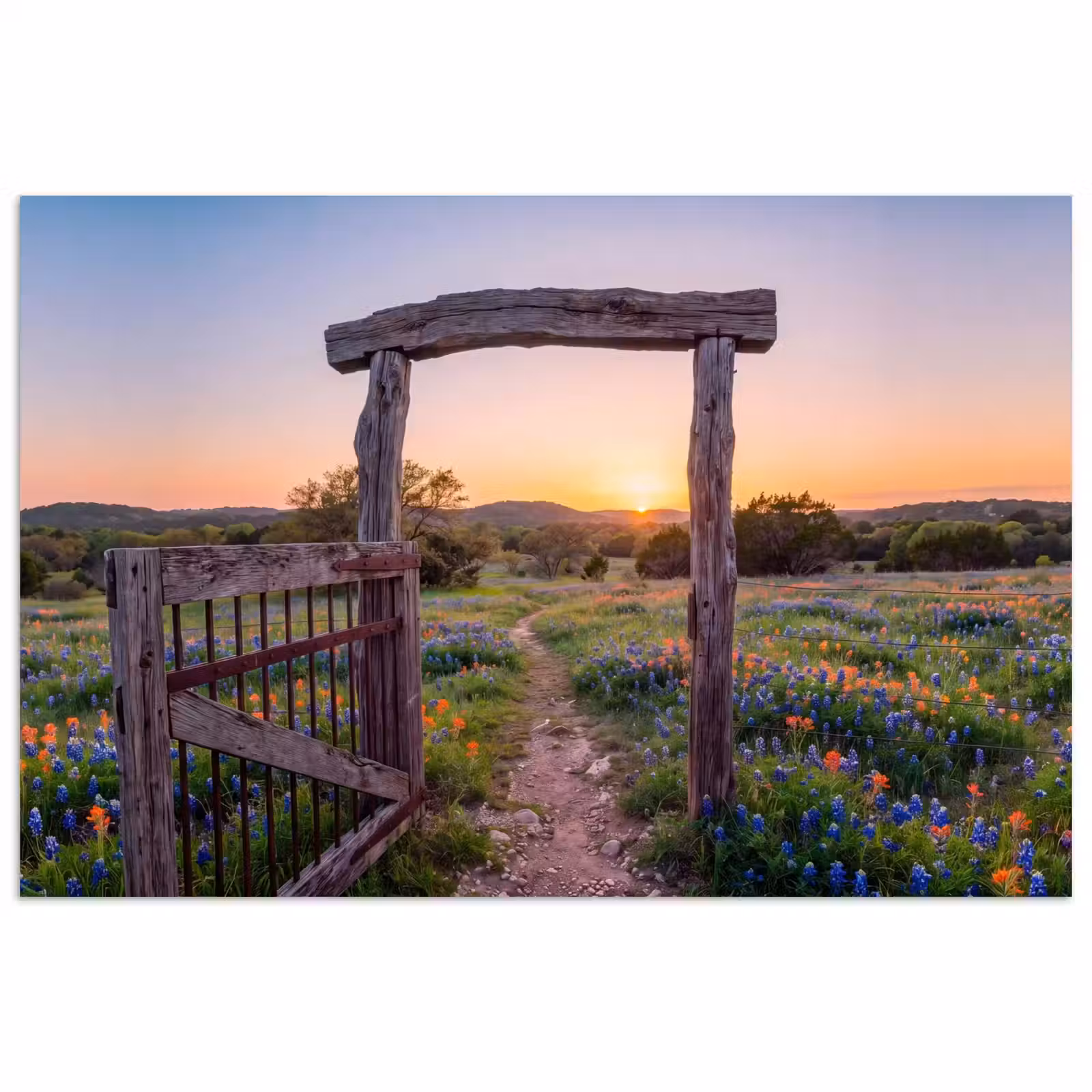 Poster - Poort - Bloemen - Natuur — 1