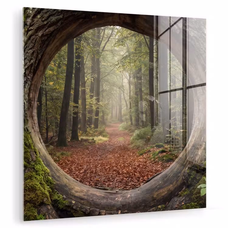 Glas schilderij - Boom - Bos - Natuur — 1