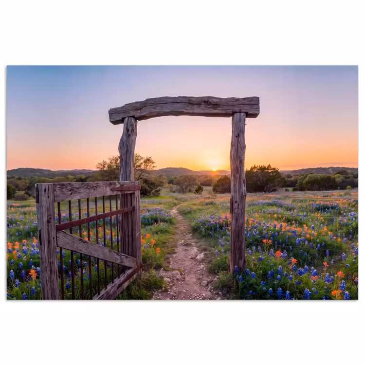Poster - Poort - Bloemen - Natuur — 1