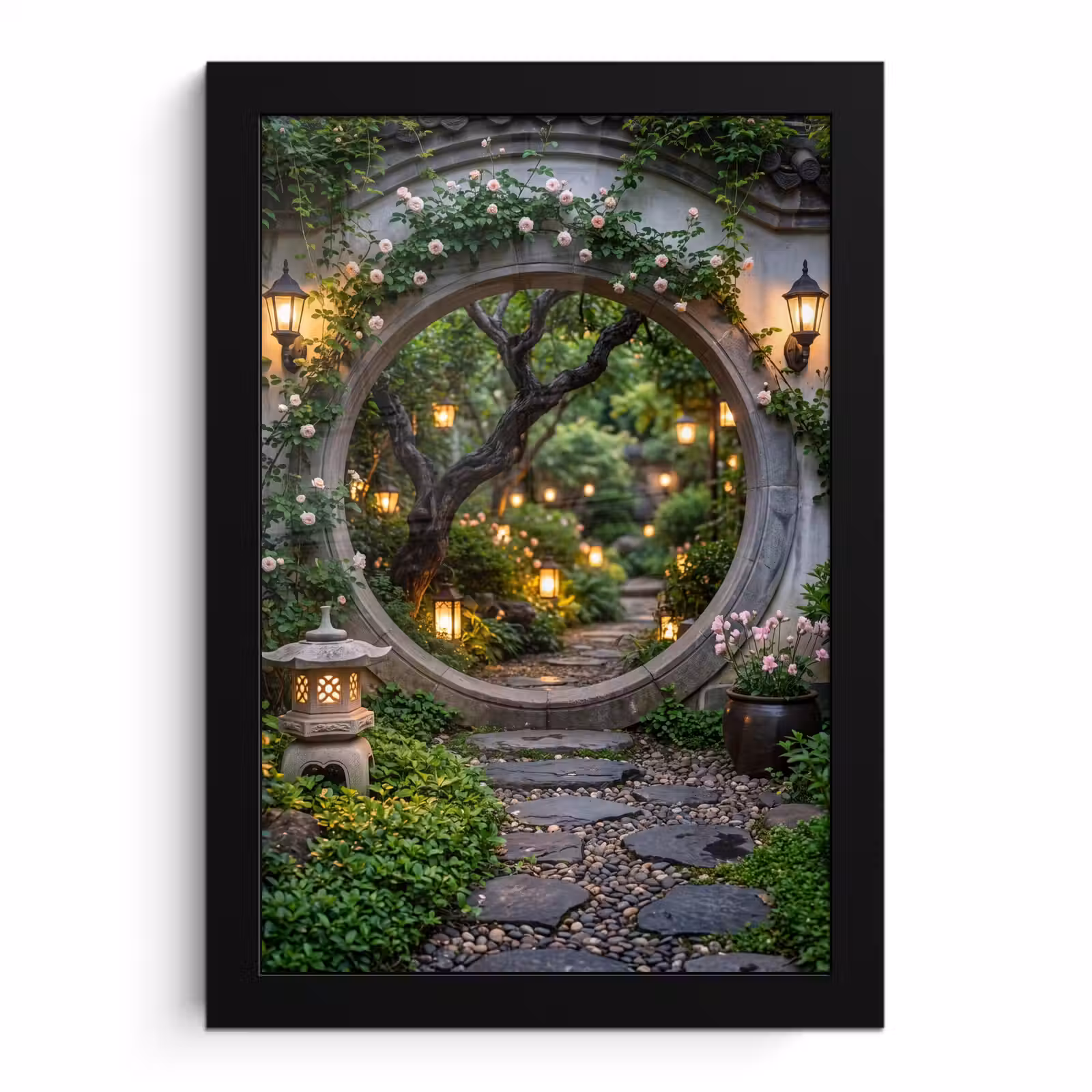 Poster met lijst - Poort - Tuin - Verlichting — 1