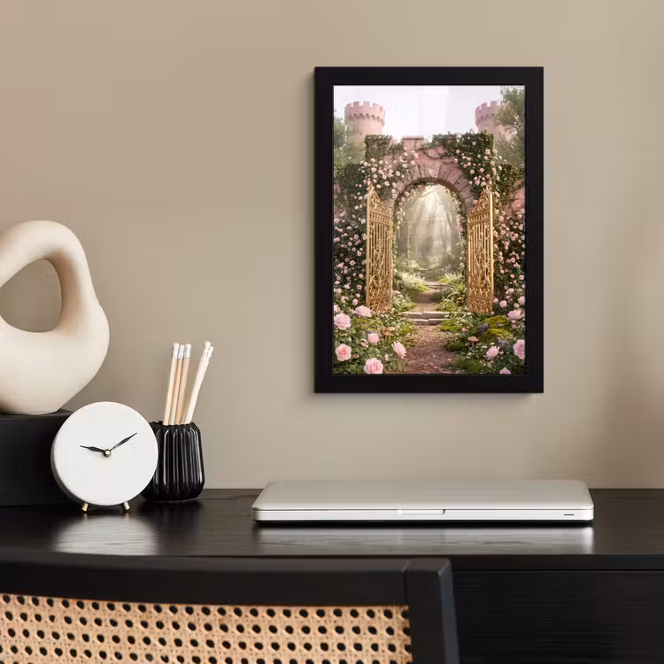 Poster met lijst - Poort - Bloemen - Sprookje — 3
