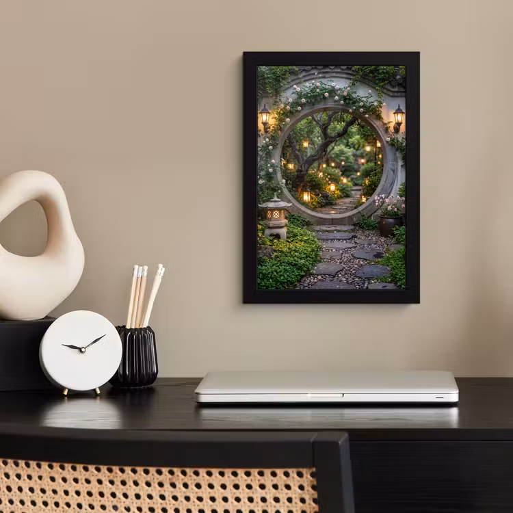 Poster met lijst - Poort - Tuin - Verlichting — 3