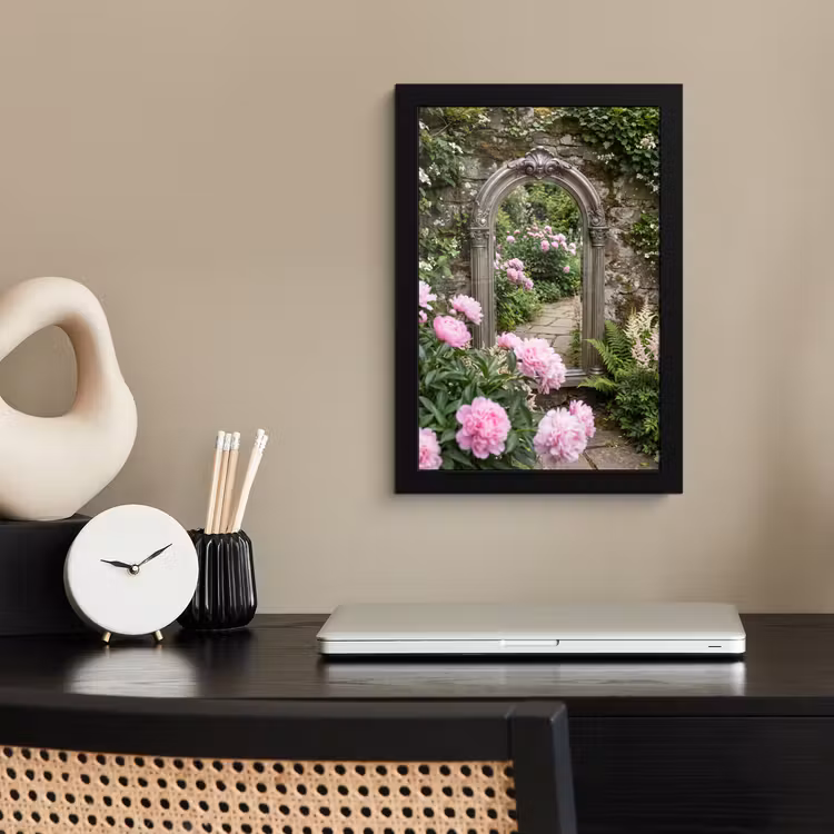 Poster met lijst - Spiegel - Tuin - Bloemen — 3