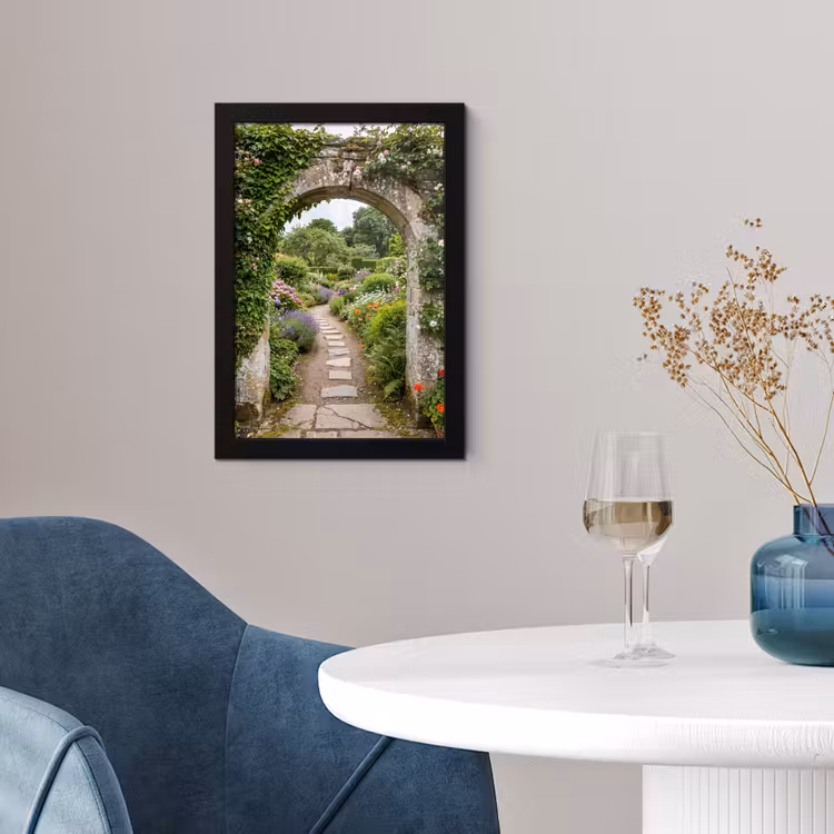 Poster met lijst - Tuin - Bloemen - Pad — 2