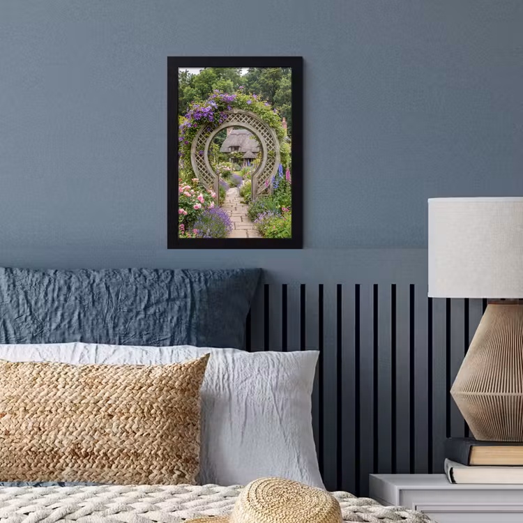 Poster met lijst - Tuin - Boog - Bloemen — 4