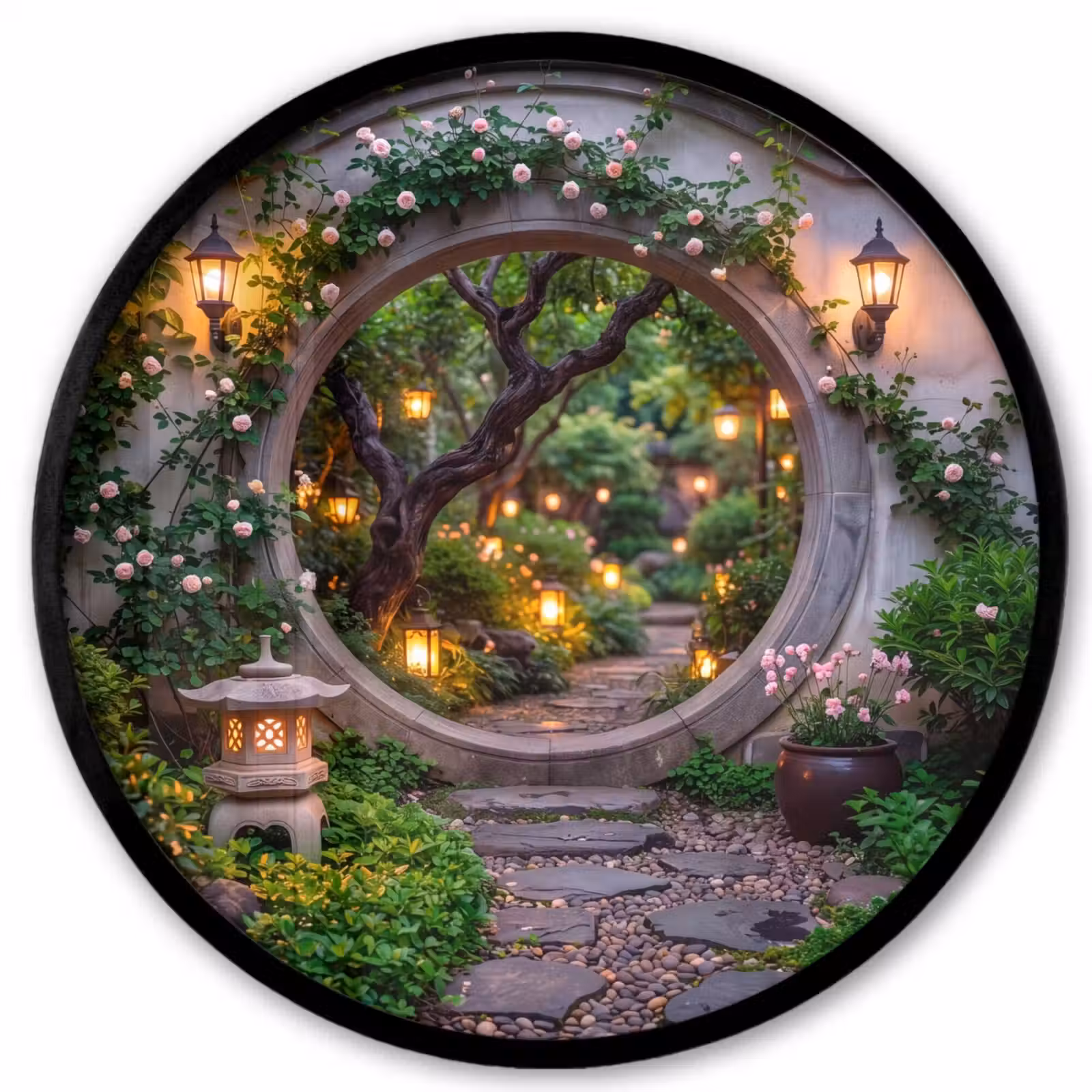 Ronde fotolijst - Poort - Tuin - Verlichting — 1