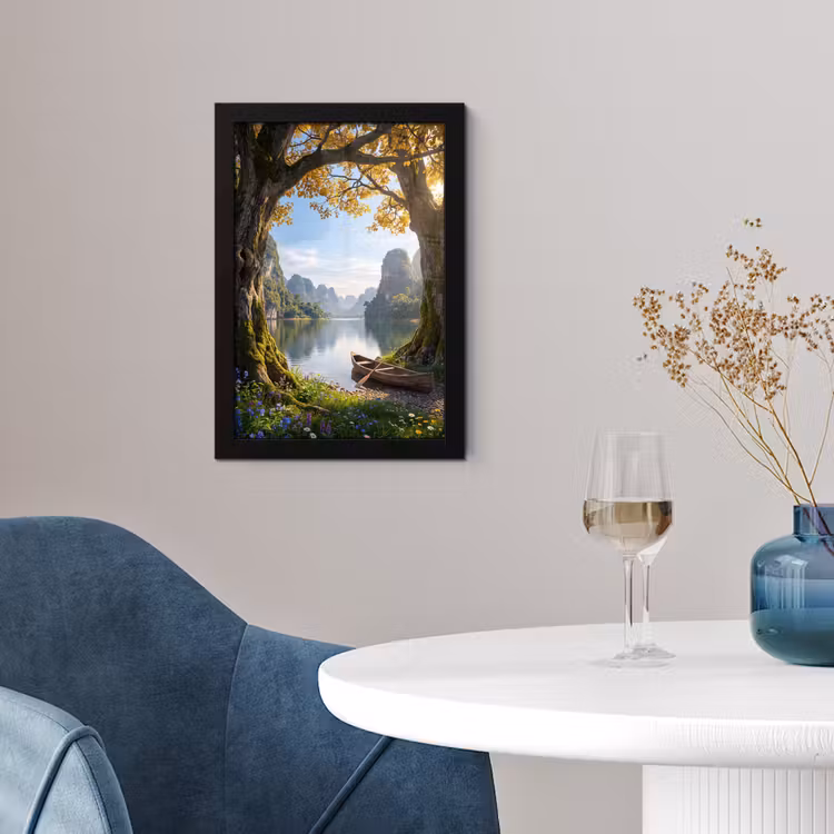 Poster met lijst - Natuur - Meer - Bergen — 2