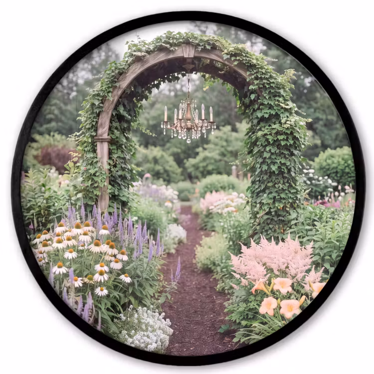 Ronde fotolijst - Boog - Tuin - Natuur — 1