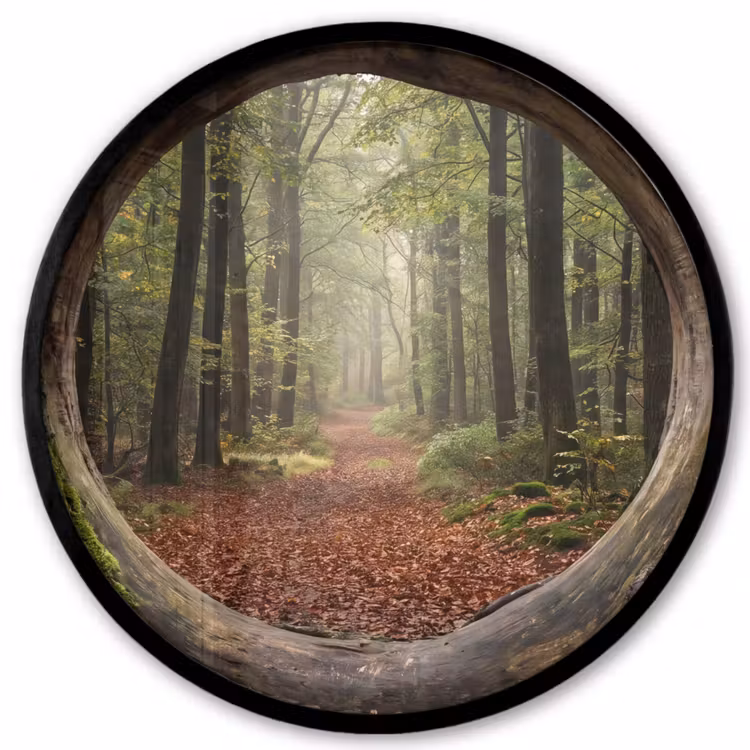 Ronde fotolijst - Boom - Bos - Natuur — 1