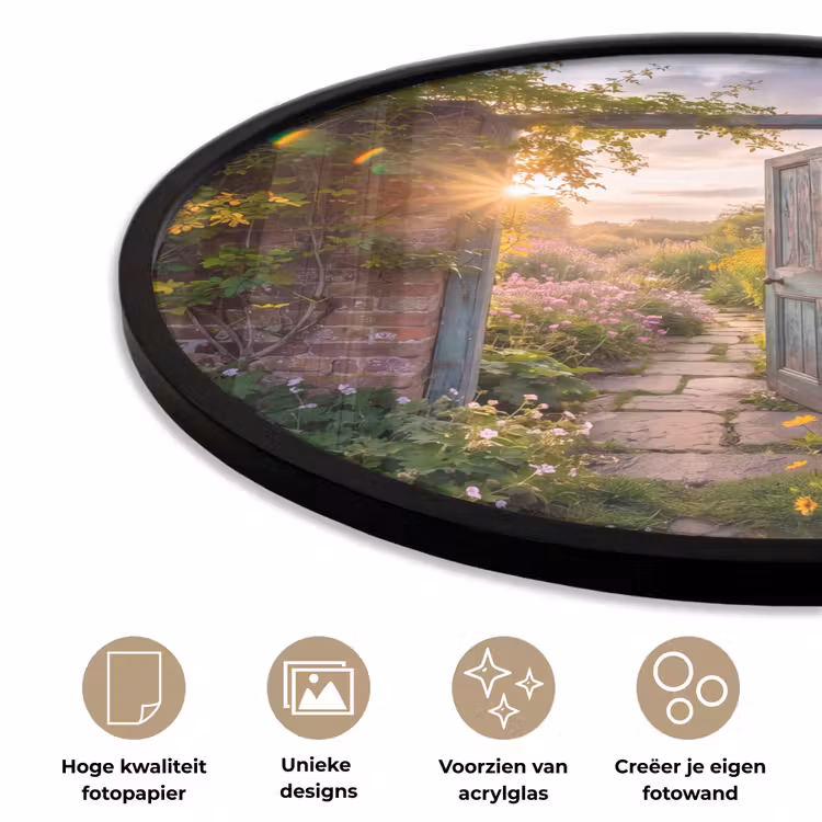 Ronde fotolijst - Deur - Tuin - Natuur — 2
