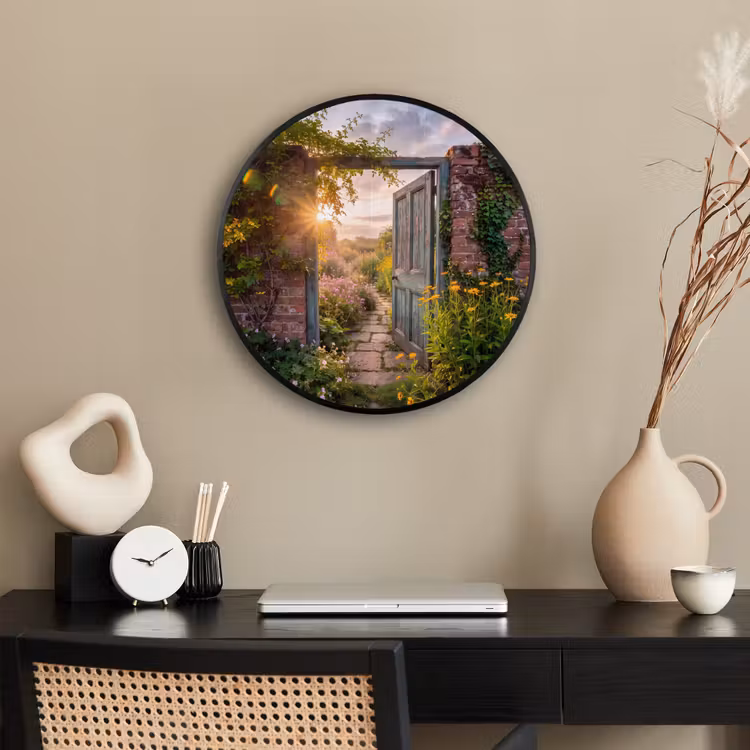 Ronde fotolijst - Deur - Tuin - Natuur — 3