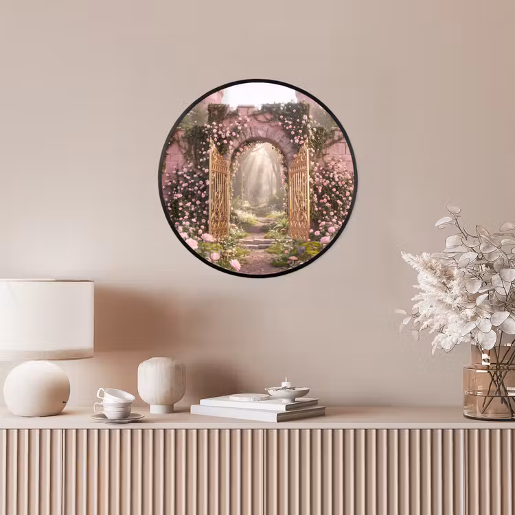 Ronde fotolijst - Poort - Bloemen - Sprookje — 5