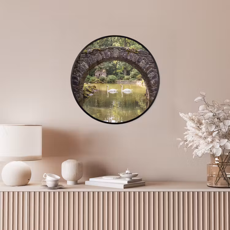 Ronde fotolijst - Vogel - Water - Natuur — 5