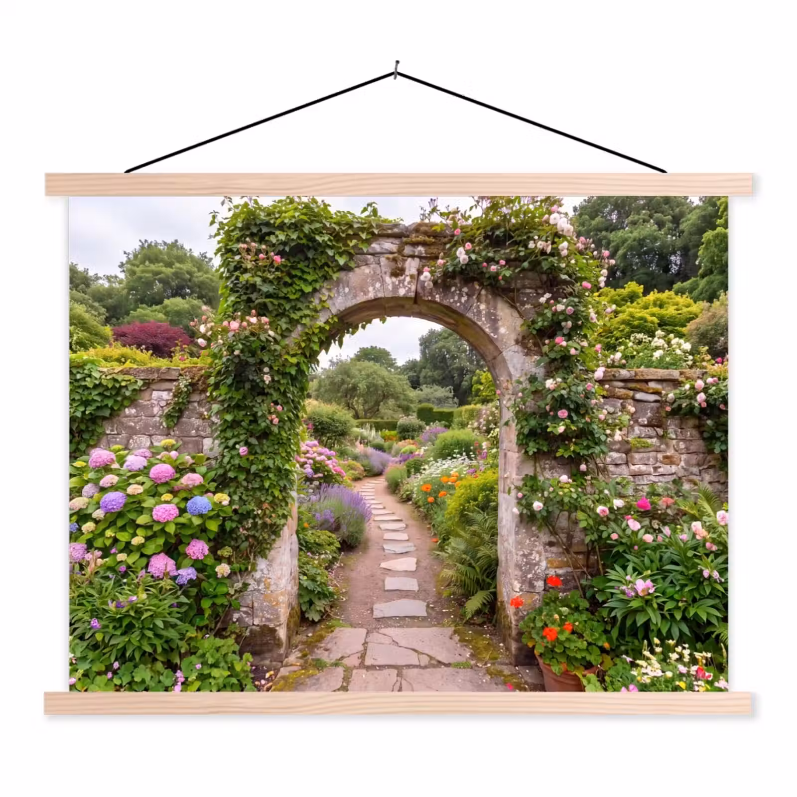 Schoolplaat - Tuin - Bloemen - Pad — 1