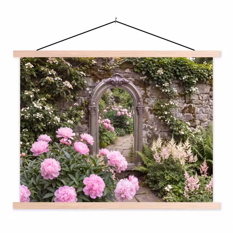 Schoolplaat - Spiegel - Tuin - Bloemen — 1