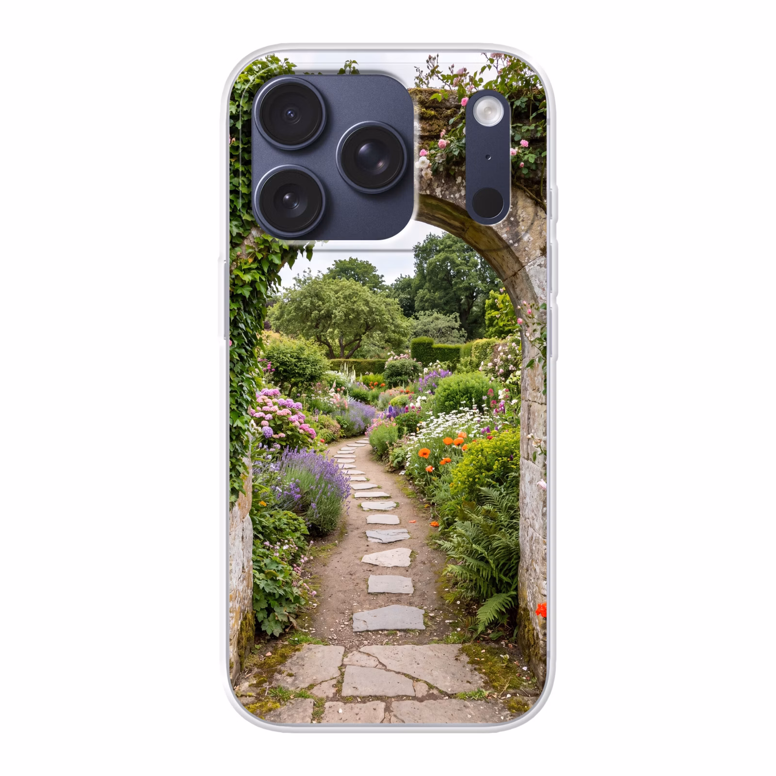 Telefoonhoesje - Tuin - Bloemen - Pad — 1