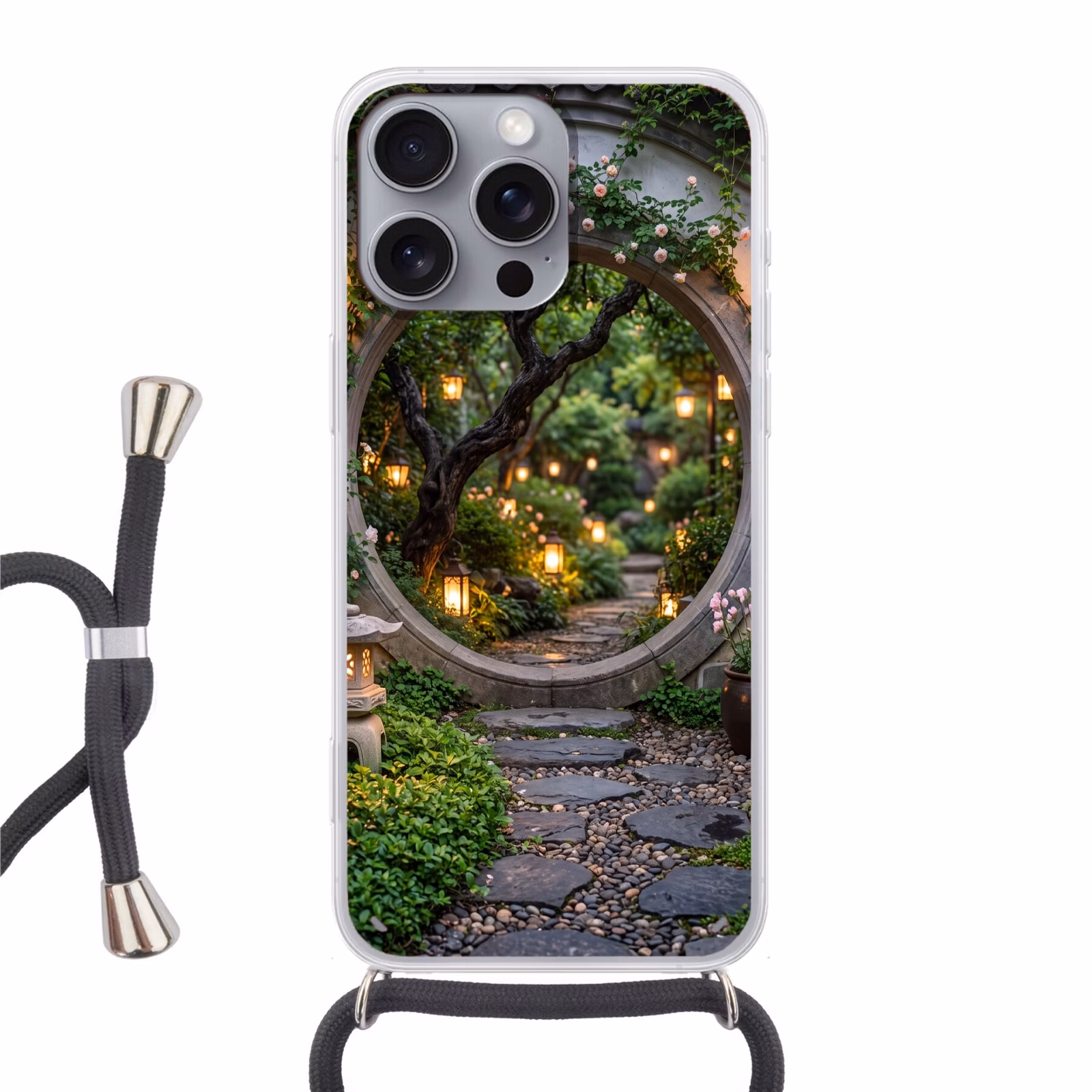 Telefoonhoesje met koord - Poort - Tuin - Verlichting — 1
