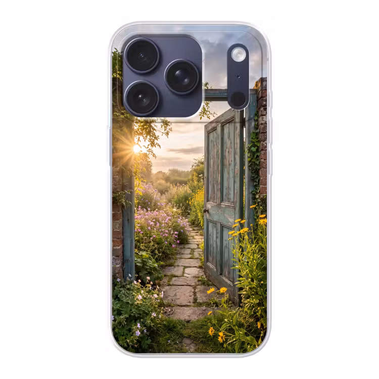 Telefoonhoesje - Deur - Tuin - Natuur — 1