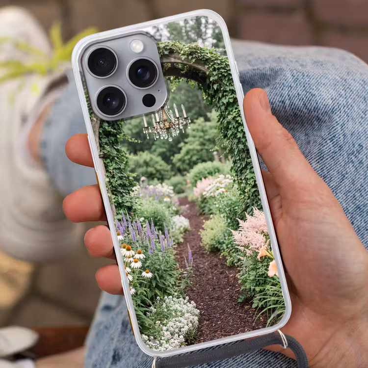 Telefoonhoesje met koord - Boog - Tuin - Natuur — 2