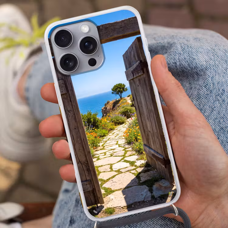 Telefoonhoesje met koord - Poort - Pad - Zee — 2