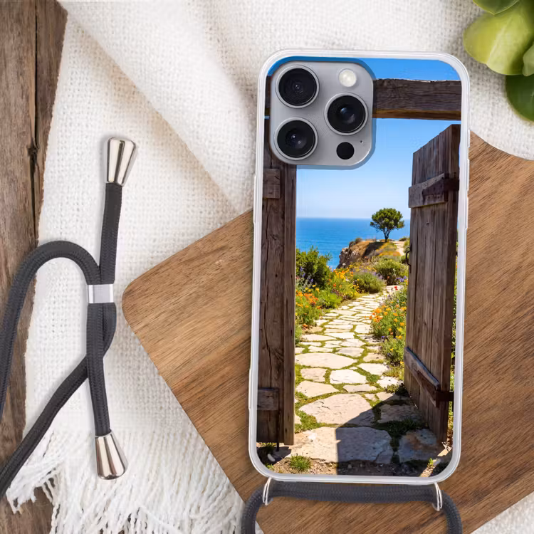 Telefoonhoesje met koord - Poort - Pad - Zee — 3