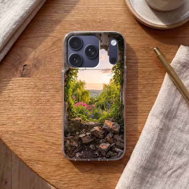 Telefoonhoesje - Muur - Natuur - Bloemen — 2