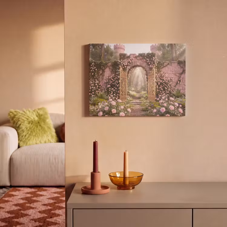 Akoestisch schilderij - Poort - Bloemen - Sprookje — 2