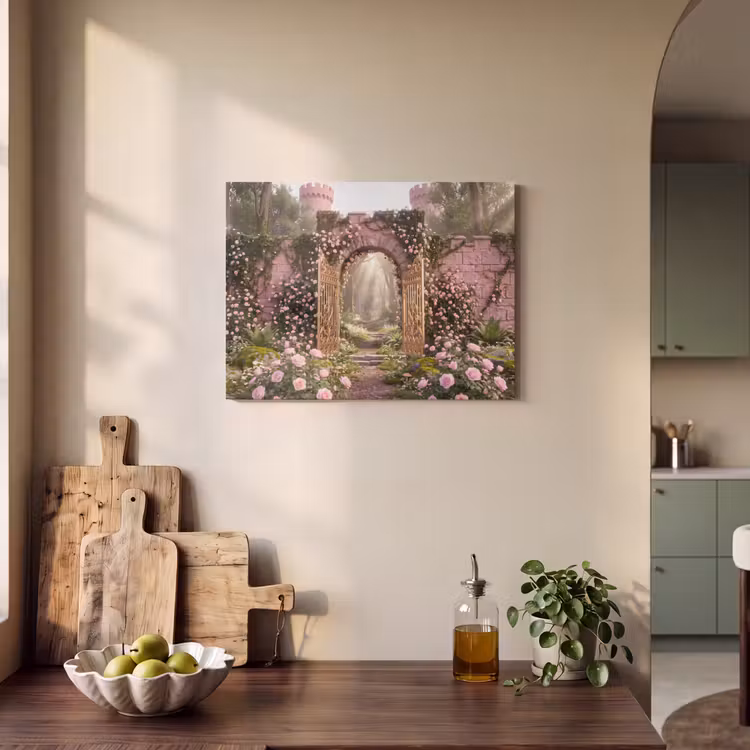 Akoestisch schilderij - Poort - Bloemen - Sprookje — 3