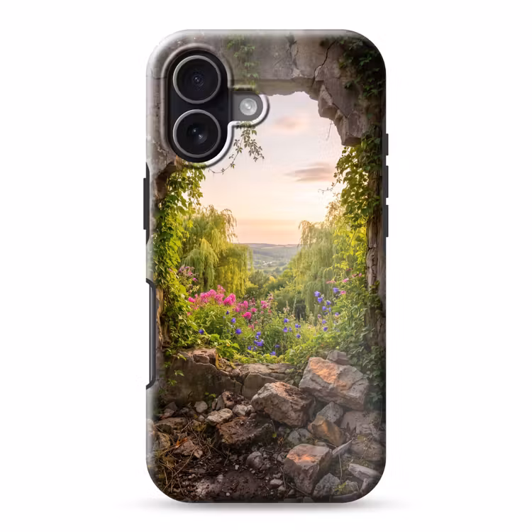 Telefoonhoesje Toughcase - Muur - Natuur - Bloemen — 1