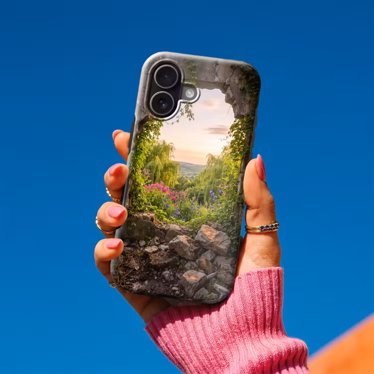Telefoonhoesje Toughcase - Muur - Natuur - Bloemen — 2