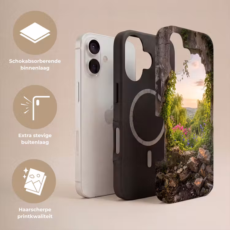 Telefoonhoesje Toughcase - Muur - Natuur - Bloemen — 3