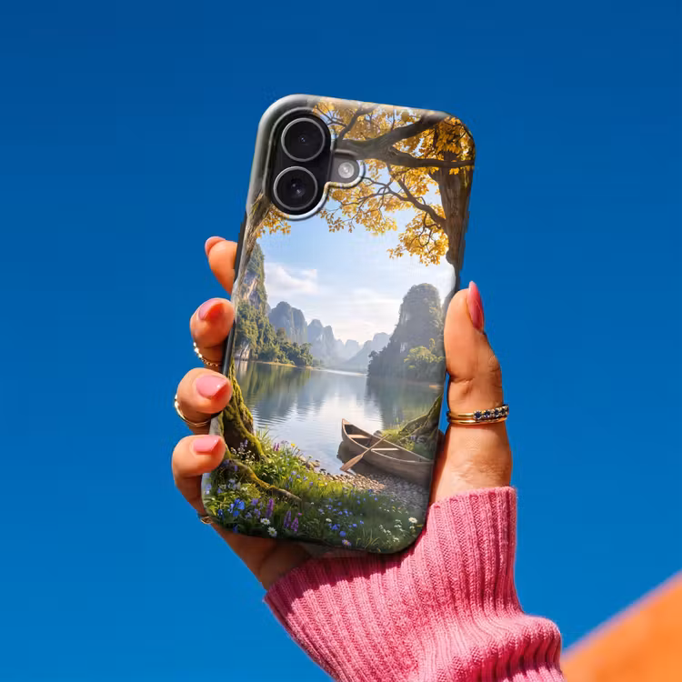 Telefoonhoesje Toughcase - Natuur - Meer - Bergen — 2