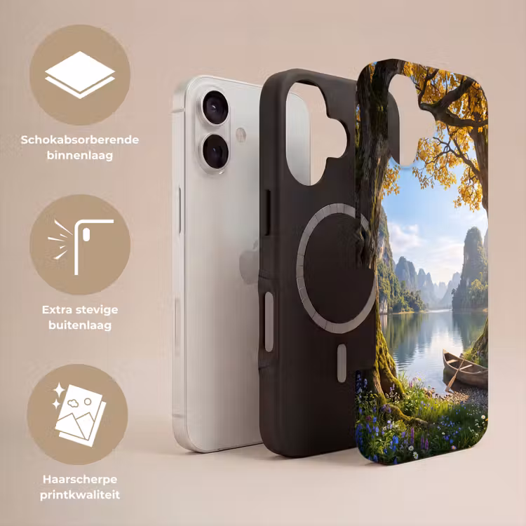Telefoonhoesje Toughcase - Natuur - Meer - Bergen — 3