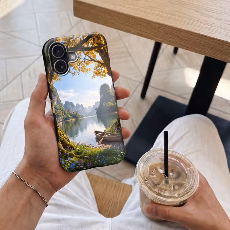 Telefoonhoesje Toughcase - Natuur - Meer - Bergen — 4
