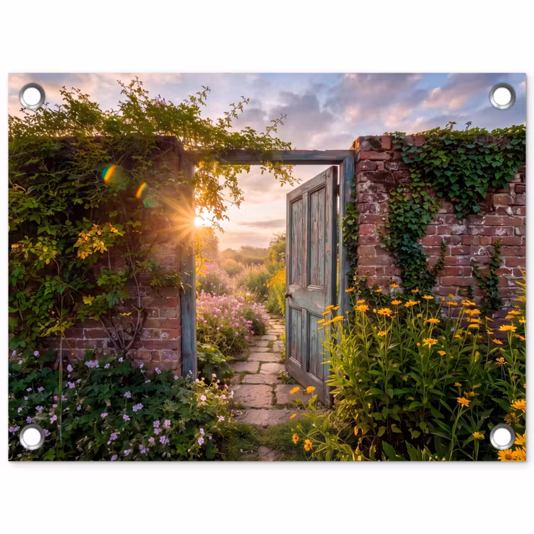 Tuinposter - Deur - Tuin - Natuur — 1