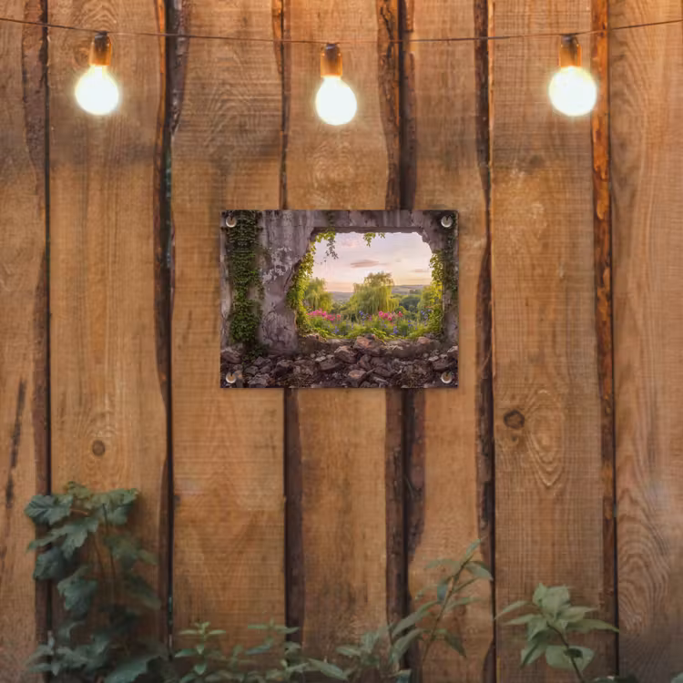 Tuinposter - Muur - Natuur - Bloemen — 2