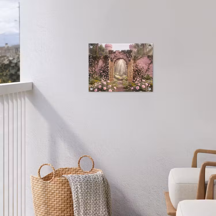 Tuinposter - Poort - Bloemen - Sprookje — 3