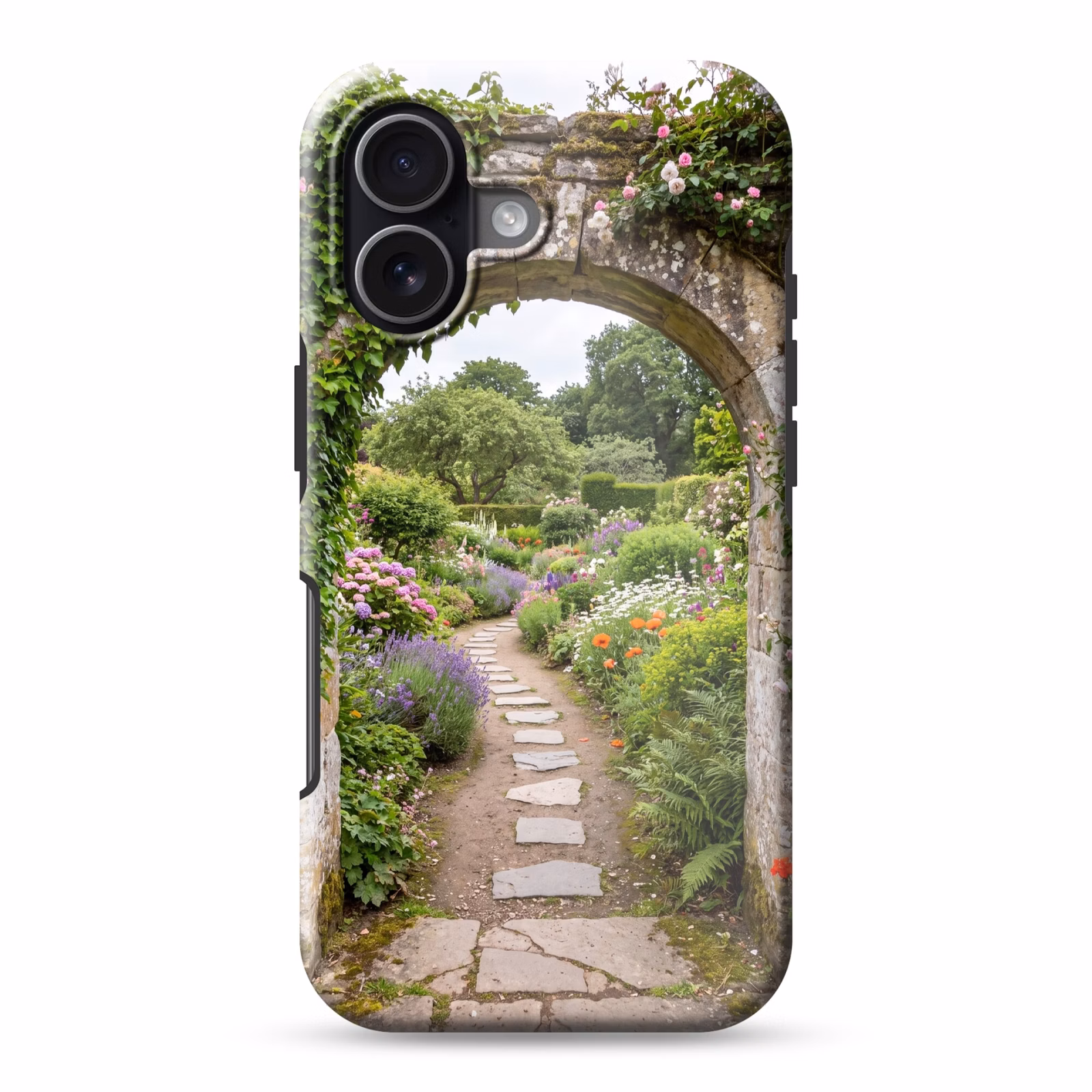 Telefoonhoesje Toughcase - Tuin - Bloemen - Pad — 1