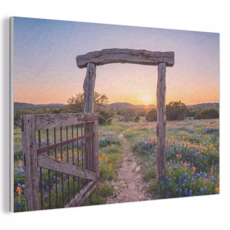Akoestisch schilderij - Poort - Bloemen - Natuur — 1