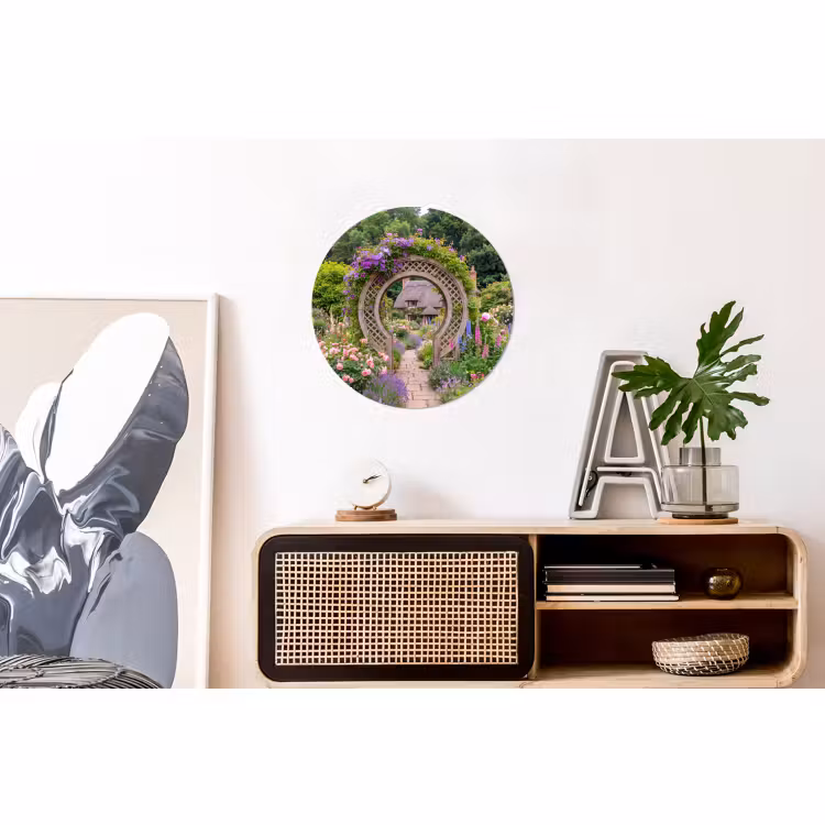Muurcirkel aluminium - Tuin - Boog - Bloemen — 3