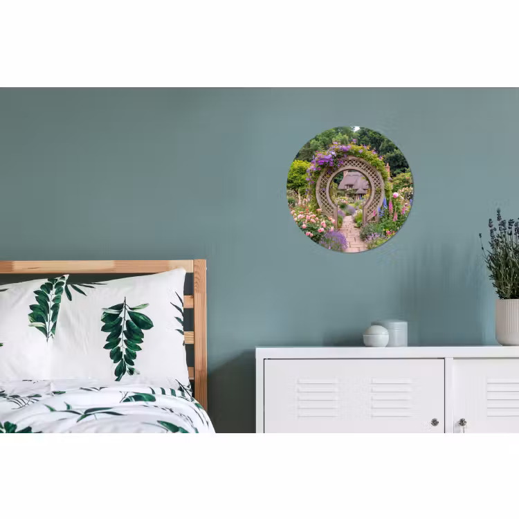 Muurcirkel aluminium - Tuin - Boog - Bloemen — 4