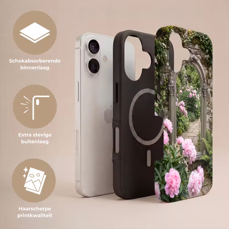 Telefoonhoesje Toughcase - Spiegel - Tuin - Bloemen — 3