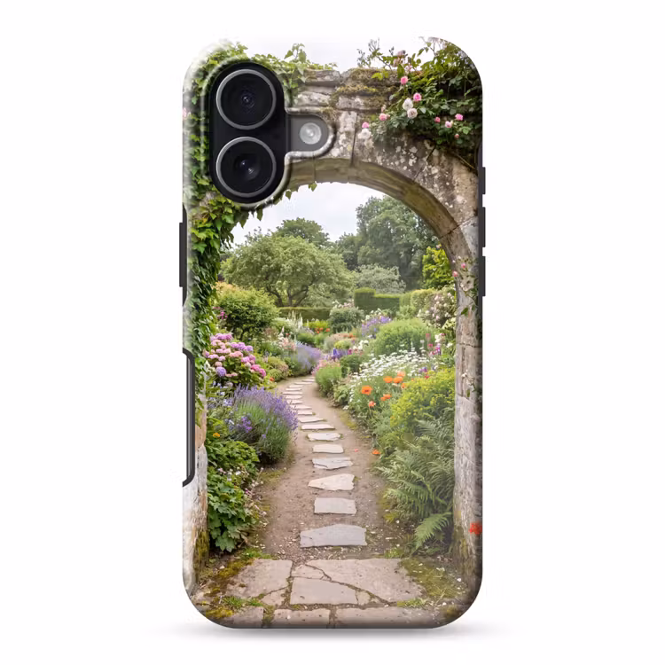 Telefoonhoesje Toughcase - Tuin - Bloemen - Pad — 1