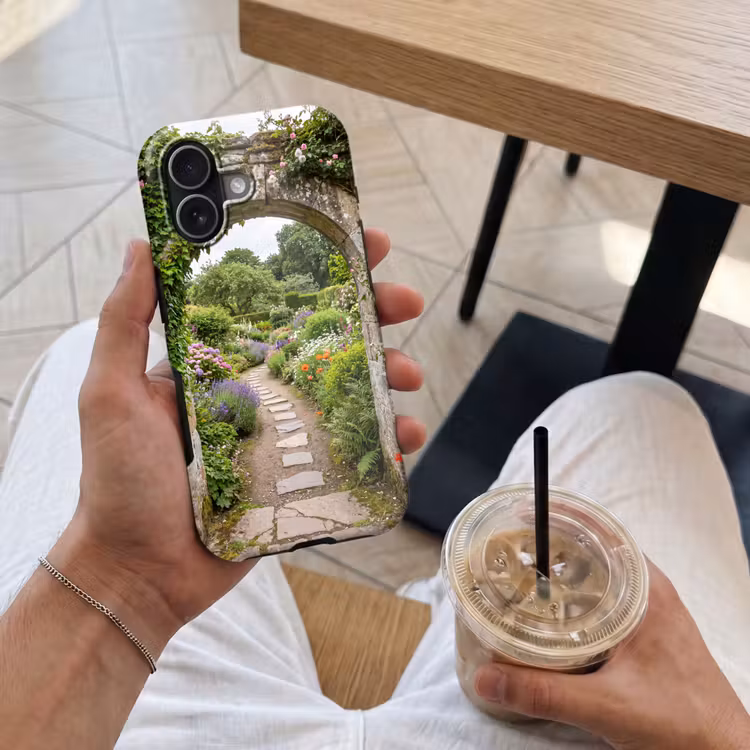 Telefoonhoesje Toughcase - Tuin - Bloemen - Pad — 4