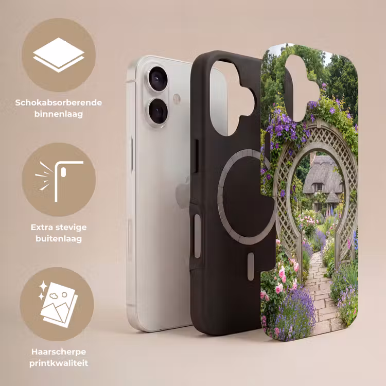 Telefoonhoesje Toughcase - Tuin - Boog - Bloemen — 3