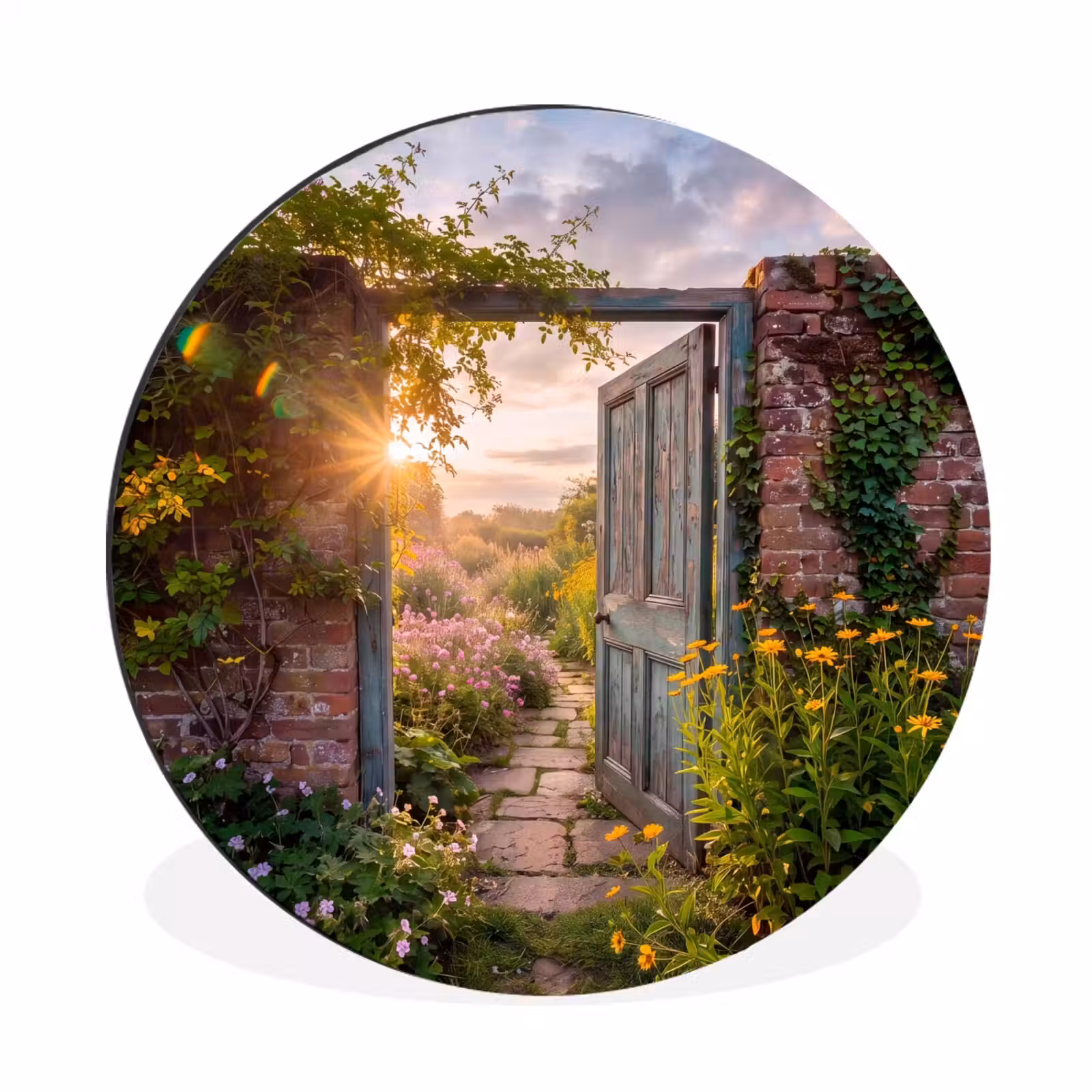 Muurcirkel aluminium - Deur - Tuin - Natuur — 1