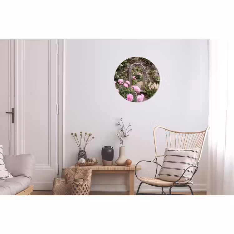 Muurcirkel aluminium - Spiegel - Tuin - Bloemen — 2